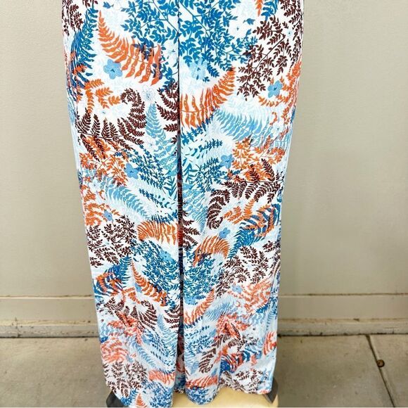 Vintage 70 Floral Orange Sleeveless Summer Casual Maxi Dress Small Venus - Picture 3 of 9